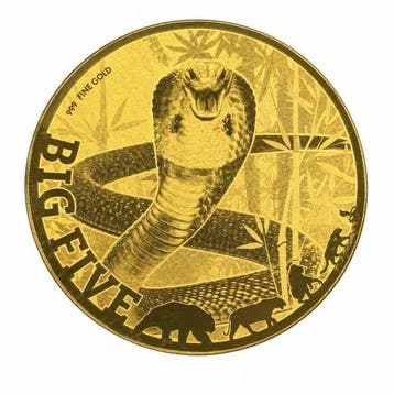 Tsjaad. 5000 Francs 1/200 oz 999 Fine Gold 5000 CFA Francs