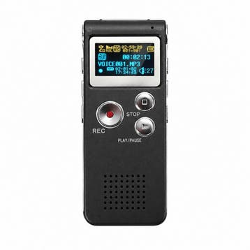 Fedec Voicerecorder 8 Gb - Zwart, Verzenden, Nieuw