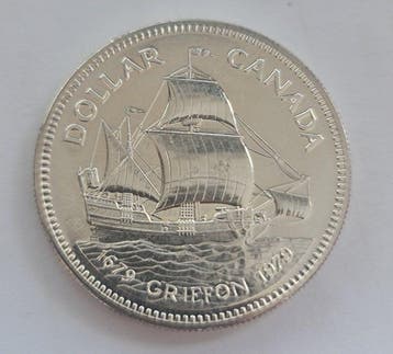Canada. Elizabeth II. 1 Dollar 1979 Griffon Tercentenary
