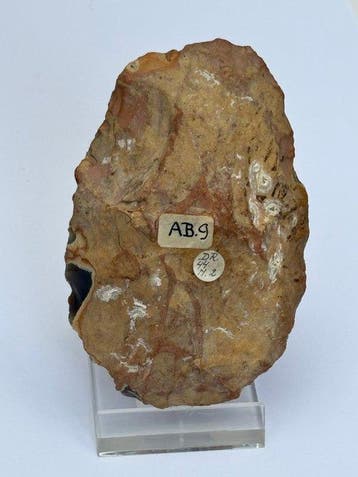 Neolithisch Silex Neolithische bijl/kernschrabber - 90 cm, Verzamelen, Mineralen en Fossielen