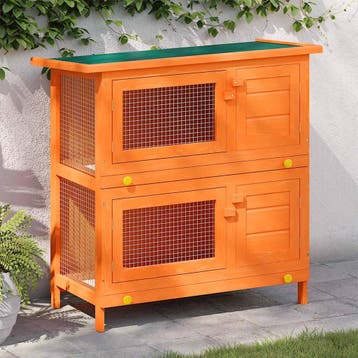 vidaXL Buitenkonijnenhok voor kleine huisdieren, 4 deuren,, Dieren en Toebehoren, Knaagdieren en Konijnen | Hokken en Kooien, Verzenden