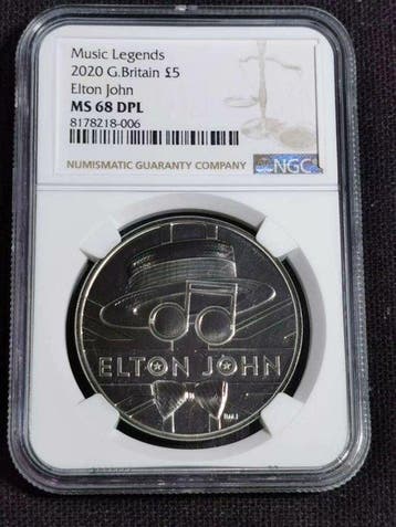 Verenigd Koninkrijk. 5 Pounds 2020, Elton John Commemorative