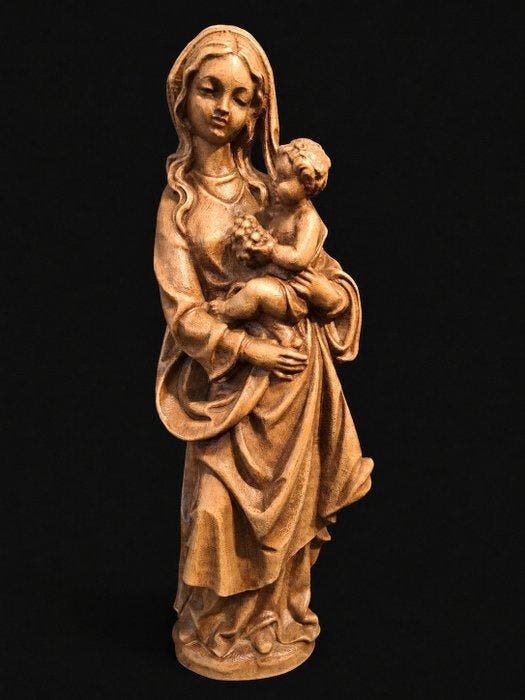 Pauline Mayerle - Beeld, Heilige Maria met kindje Jezus - 35, Antiek en Kunst, Antiek | Boeken en Bijbels