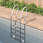 vidaXL Zwembadladder 54x38x184,5 cm 304 roestvrij staal, Verzenden, Nieuw