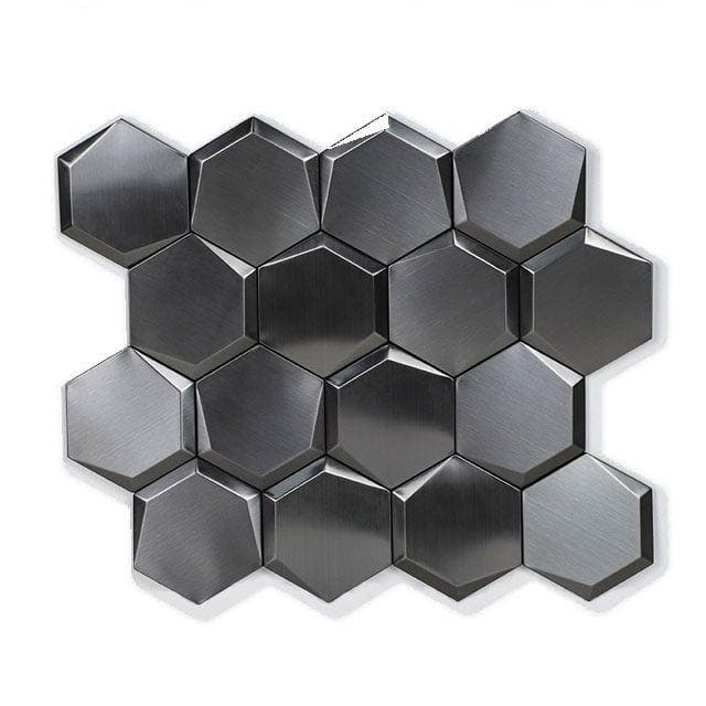 Zelfklevende 3D Tegel Cubi Metal, Doe-het-zelf en Verbouw, Tegels