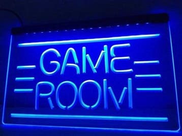 Game room neon bord lamp LED  verlichting reclame lichtbak *, Verzamelen, Verzenden, Nieuw