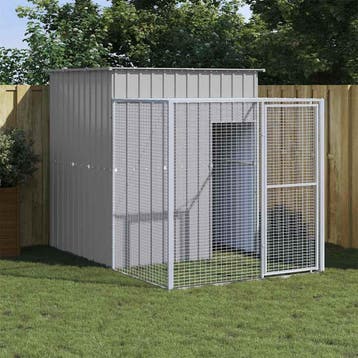 vidaXL Kippenhok met ren 165x251x181 cm gegalvaniseerd staal, Verzenden, Nieuw