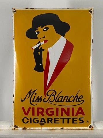 MISS BLANCHE - Reclamebord - 60x40cm - Gemaakt van dikke
