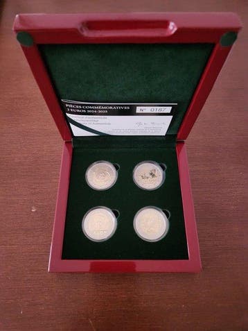 Luxemburg. 2 Euro 2024/2025 (4 coins) Reverse Proof (Zonder