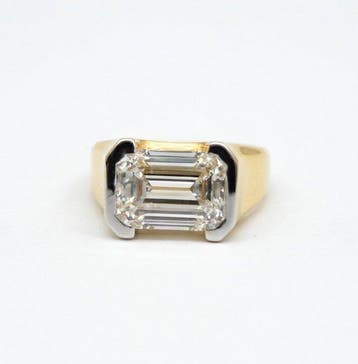 Ring - 14 karaat Geel goud, Witgoud - 7.02ct. tw. Diamant, Nieuw
