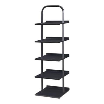Schoenenrek Poytya met 5 planken zwart 119x34x32 cm [en.casa, Huis en Inrichting, Kasten | Schoenenkasten, Verzenden, Nieuw