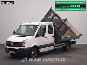 Volkswagen Crafter 160pk Dubbel Cabine Driezijdige Kipper 16, Euro 5, Gebruikt, Volkswagen, Wit