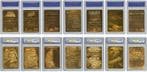 Star Wars - Lot of 7 - Original Gold Cards (23K) - Graded, Nieuw