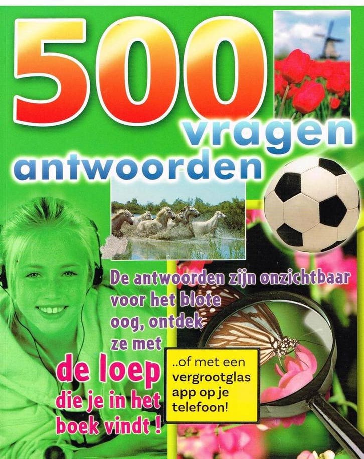 500 vragen en antwoorden met loep 9789058289421, Boeken, Literatuur, Zo goed als nieuw, Verzenden