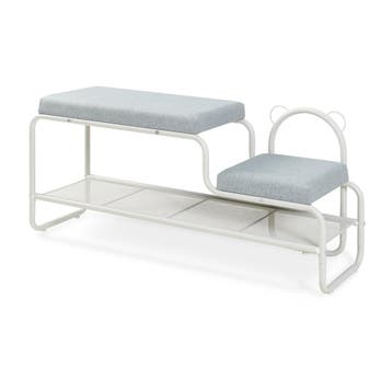 Schoenenbank Jässaatka met kinderkruk 100x32x46 cm grijs [en, Verzenden, Nieuw