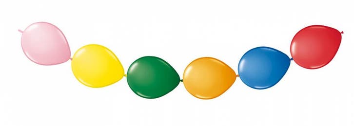 Set van 8x gekleurde knoopballonnen - Ballonnen, Hobby en Vrije tijd, Feestartikelen, Verzenden