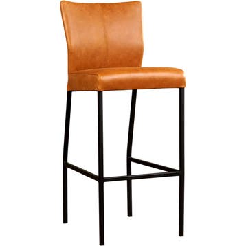 Set van 6 Leren barkruk Revolt hoog - Vintage Cognac, Huis en Inrichting, Barkrukken, Ophalen of Verzenden, Nieuw, Leer