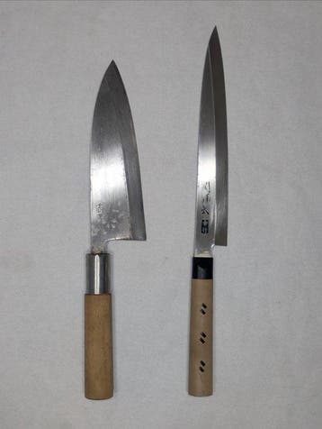 Keukenmes - Staal, Hout - Japan - Traditionele Japanse deba-