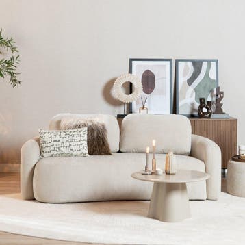 50% Korting: 2,5-zitsbank Vienna chenille beige, Ophalen, Zo goed als nieuw, Scandinavisch