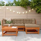 vidaXL Tuin loungeset 5 pcs Waskleur Bruin Massief, Tuin en Terras, Tuinsets en Loungesets, Verzenden, Nieuw, Loungeset