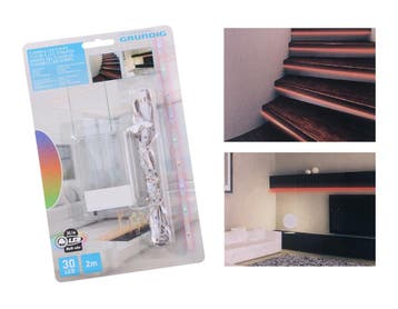 LED strip rood, 2 meter (30 leds / meter, IP20, op 3xAA bat, Ophalen of Verzenden, Nieuw