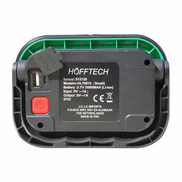Hofftech Krachtige oplaadbare bouwlamp - 10W - IPX5 - met..., Tuin en Terras, Ophalen of Verzenden, Nieuw