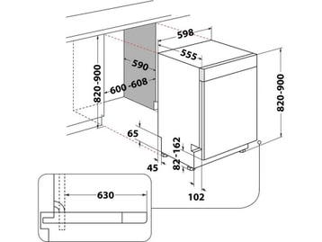 Bauknecht B7U HS51 X - Onderbouw Vaatwasser - 41 dB - RVS, Verzenden, Zo goed als nieuw