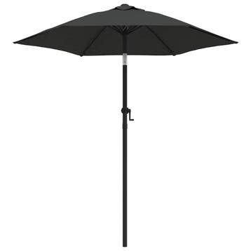 vidaXL Parasol 200x224 cm aluminium antraciet, Verzenden, Nieuw, 2 tot 3 meter
