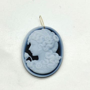 Zonder minimumprijs - Hanger - 12 kt. Geel goud, Sieraden, Tassen en Uiterlijk, Antieke sieraden