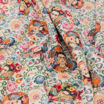 BA217 - Decoratief gobelinweefsel Frida-stijl – Veelkleurig
