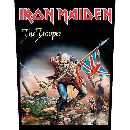 Iron Maiden - The Trooper - Rugpatch officiële merchandise, Verzamelen, Muziek, Artiesten en Beroemdheden, Kleding, Nieuw, Ophalen of Verzenden