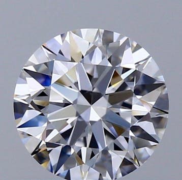 1 pcs Diamant (Natuurlijk) - 0.58 ct - Rond - D (kleurloos), Nieuw