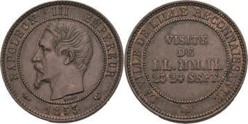 Brons medaille in 10 Centime-groeße 1853 Frankreich Napol.., Verzenden