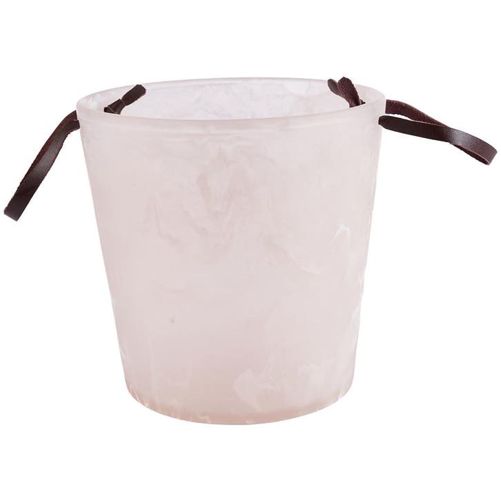 Bazar Bizar Resin Ijsemmer - Roze Wit - Nieuw in verpakking, Huis en Inrichting, Woonaccessoires | Overige, Roze, Nieuw, Natuurlijk materiaal