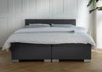 ACTIE! Boxspring Andorra 140 200 Antraciet, Verzenden, Nieuw, 140 cm, Twijfelaar