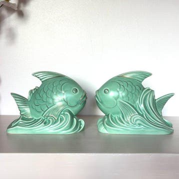 Longwy - Boekensteunen (2) - Vissen - Faience