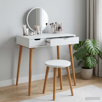 vidaXL Plafondtafel FAUSKE Wit 76 x 50 x 78 cm, Verzenden, Nieuw