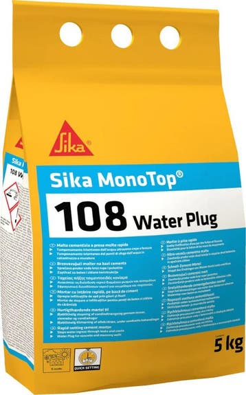 Sika Bouw Sika monotop 108 water plug 5 kg, grijs, Verzenden, Nieuw