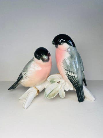 Karl Ens, Volkstedt - Beeldje - Bullfinches - Porselein