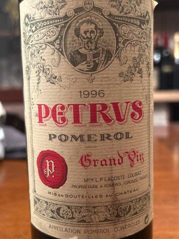 1996 Petrus - Pomerol - 1 Fles (0,75 liter), Nieuw