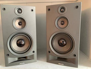 Philips Vintage Bookshelf Speakers - Compact en Krachtig -, Nieuw