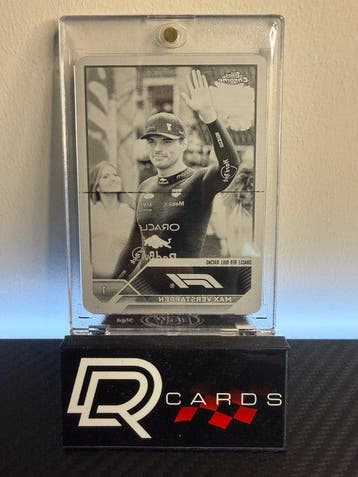 2023 Topps Max Verstappen #3 BLACK & WHITE PRINTING PLATE, Verzamelen, Nieuw