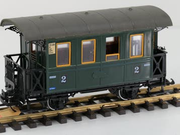 LGB 30120 Personenwagen, Grun, Metallrader, #923, Gebruikt, Overige typen, Ophalen of Verzenden, LGB