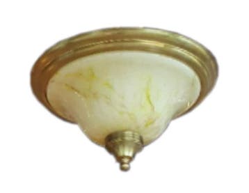 Showroommodel: Plafondlamp antiek messing, Ophalen of Verzenden