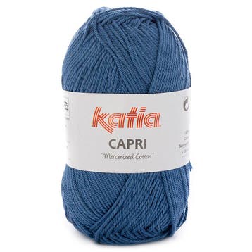 Katia Capri - 82155 medium blauw - Katoen Garen, Hobby en Vrije tijd, Breien en Haken, Ophalen of Verzenden, Nieuw