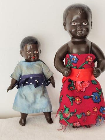 Themacollectie - Duo vintage celluloïde poppen (Cellba) –