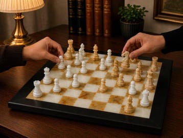 Bordspel - Handcrafted chess set - Marmer