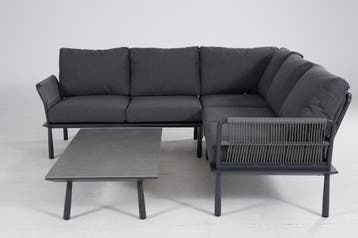 Hoek Loungeset  Trino  Aluminium  Datho Outdoor  Antraciet, Verzenden, Nieuw