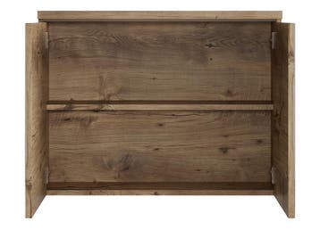 Badkamerkast Paso 80 x 20 x 60 cm Kastanje Eiken Spiegelkast, Verzenden, Nieuw, Spiegelkast