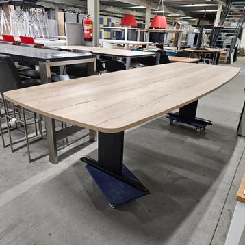 Lensvelt bootvormige vergadertafel - 320x120 cm | nieuw blad, Zakelijke goederen, Kantoor en Winkelinrichting | Kantoormeubilair en Inrichting